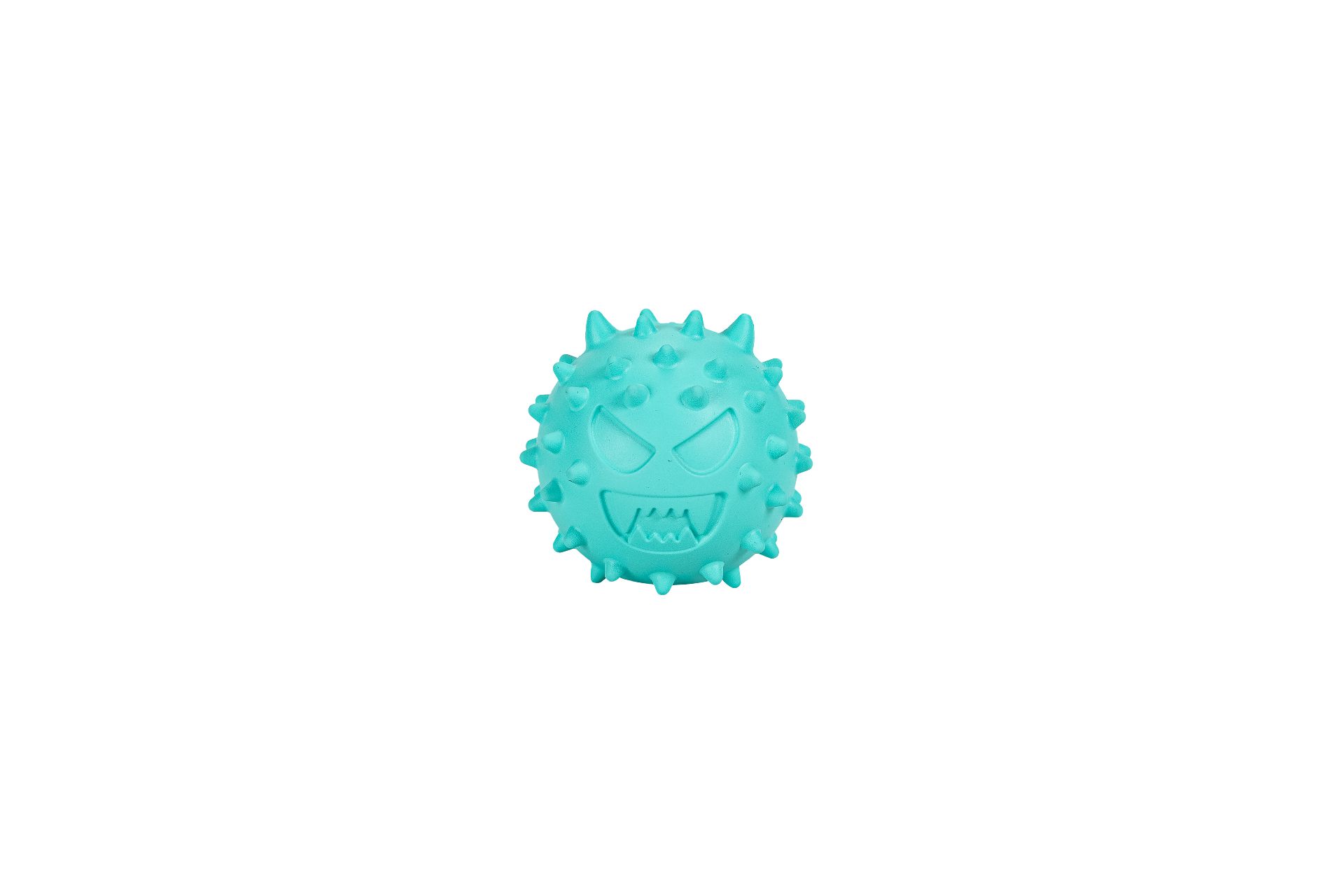Rubber Snack Ball Toy Emoji - Turquoise - 6,1cm