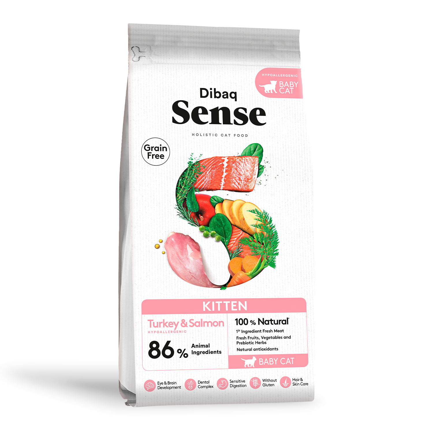 Dibaq Sense Kitten – Turkey & Salmon - Turkey & Salmon - 6 KG