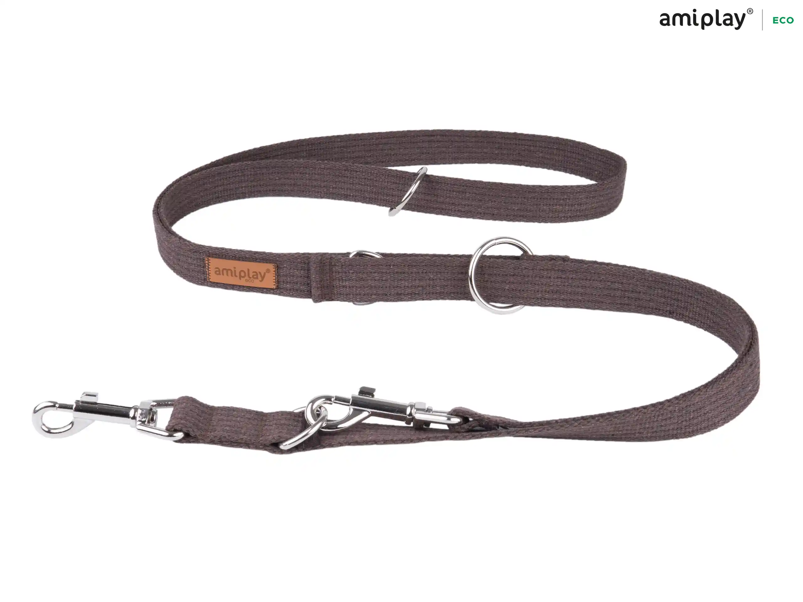 Adjustable Cotton Leash 6 in 1 - Brown
