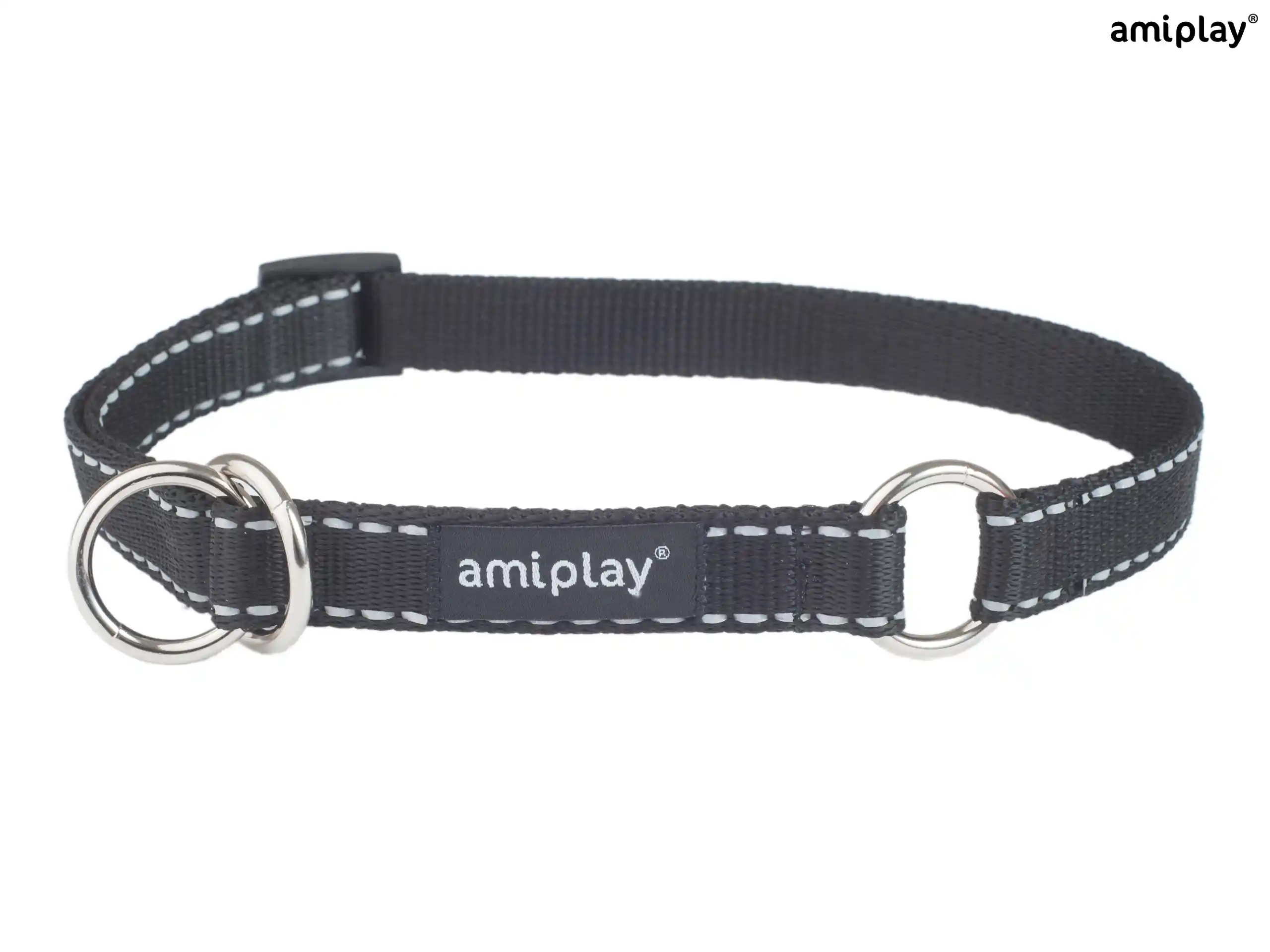 Half-Check Reflective Collar - Black