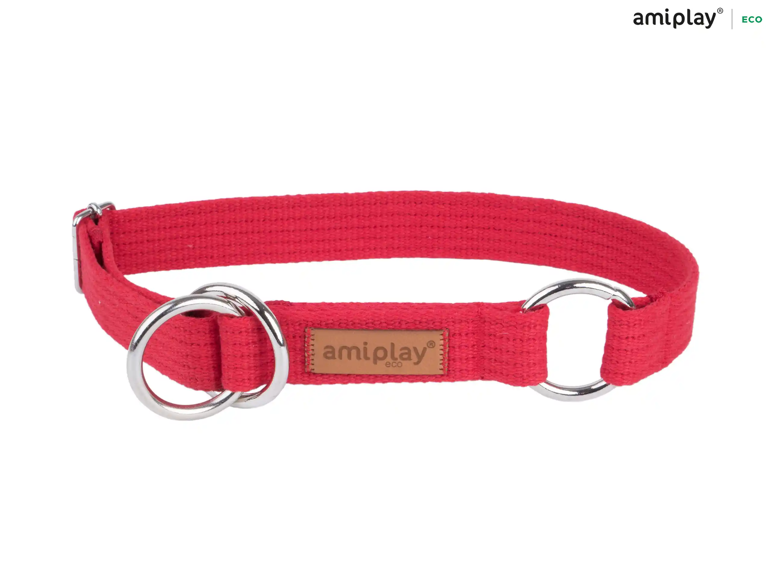 Half-Check Cotton Collar - Red