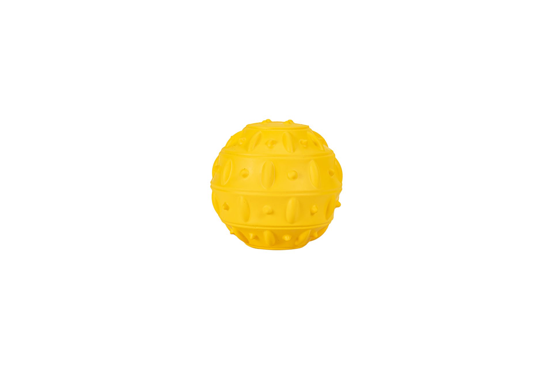 Rubber Snack Ball Toy Teak - Yellow - 8cm
