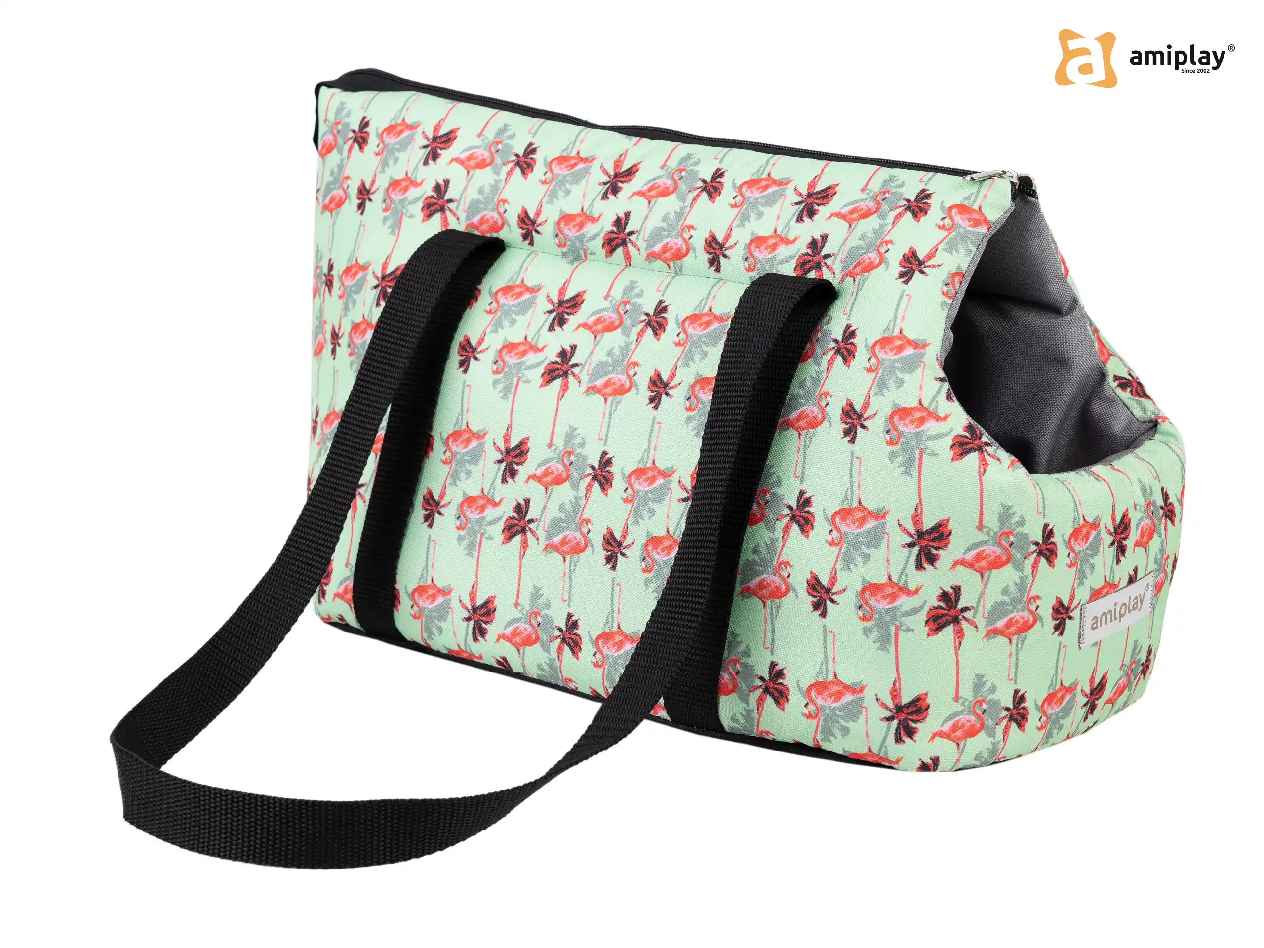 Be Happy Carrier Bag  - Flamingo