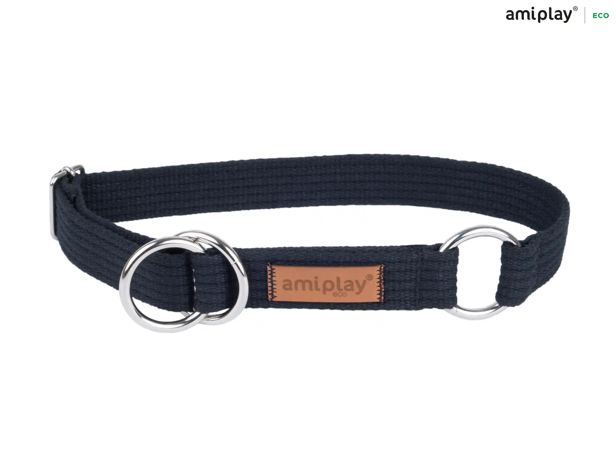 Half-Check Cotton Collar - Black