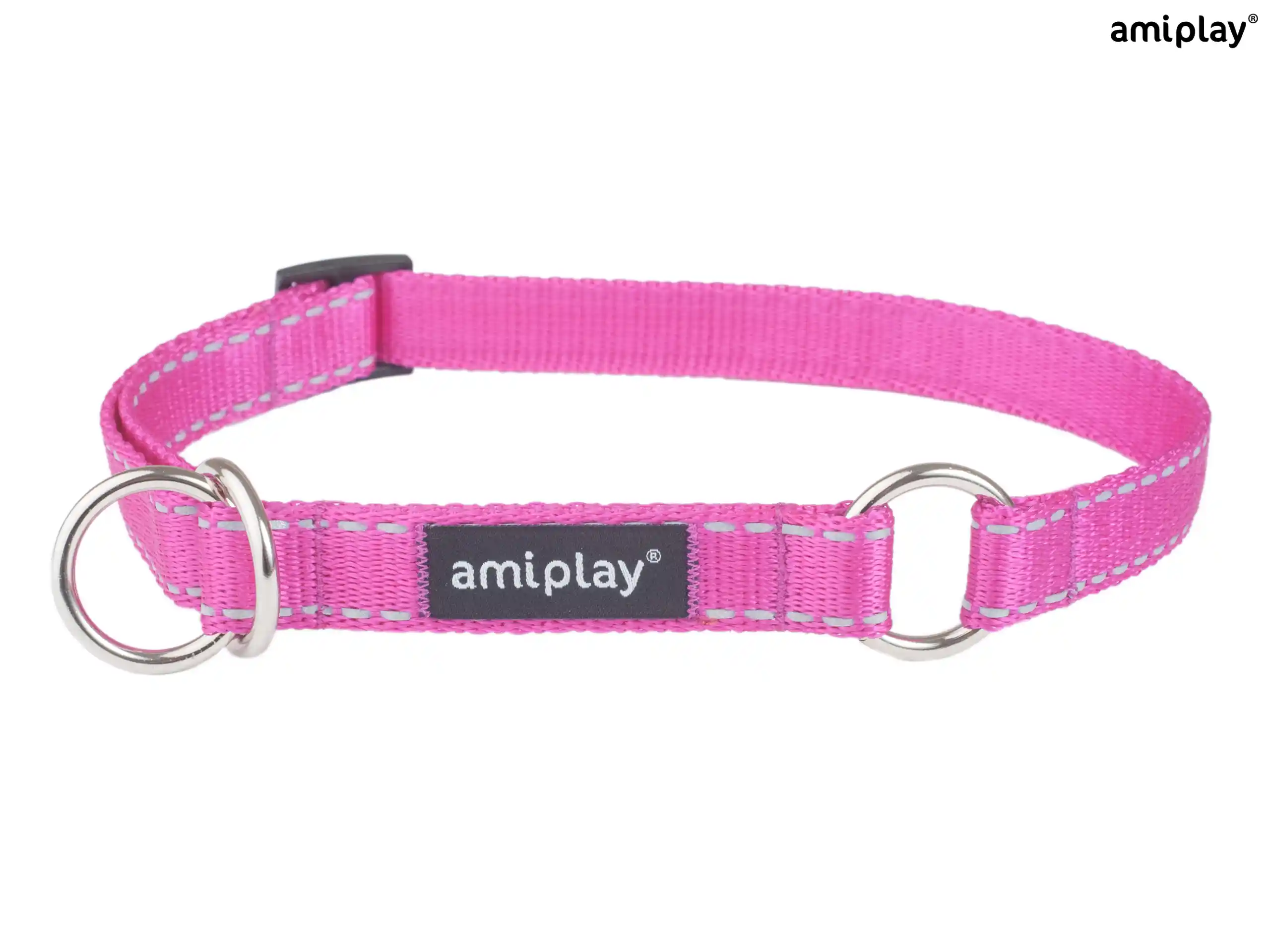 Half-Check Reflective Collar - Pink