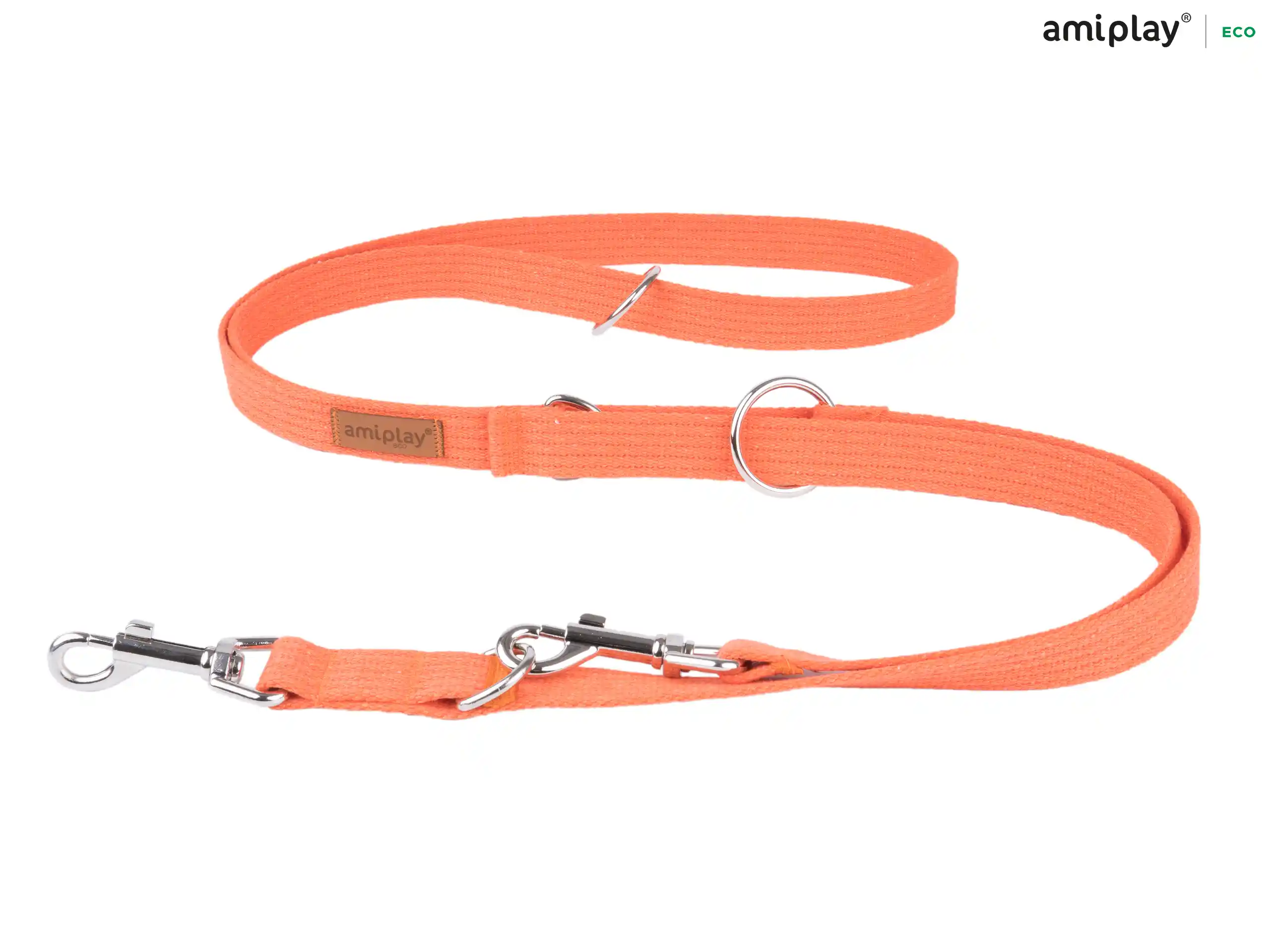 Adjustable Cotton Leash 6 in 1 - Orange