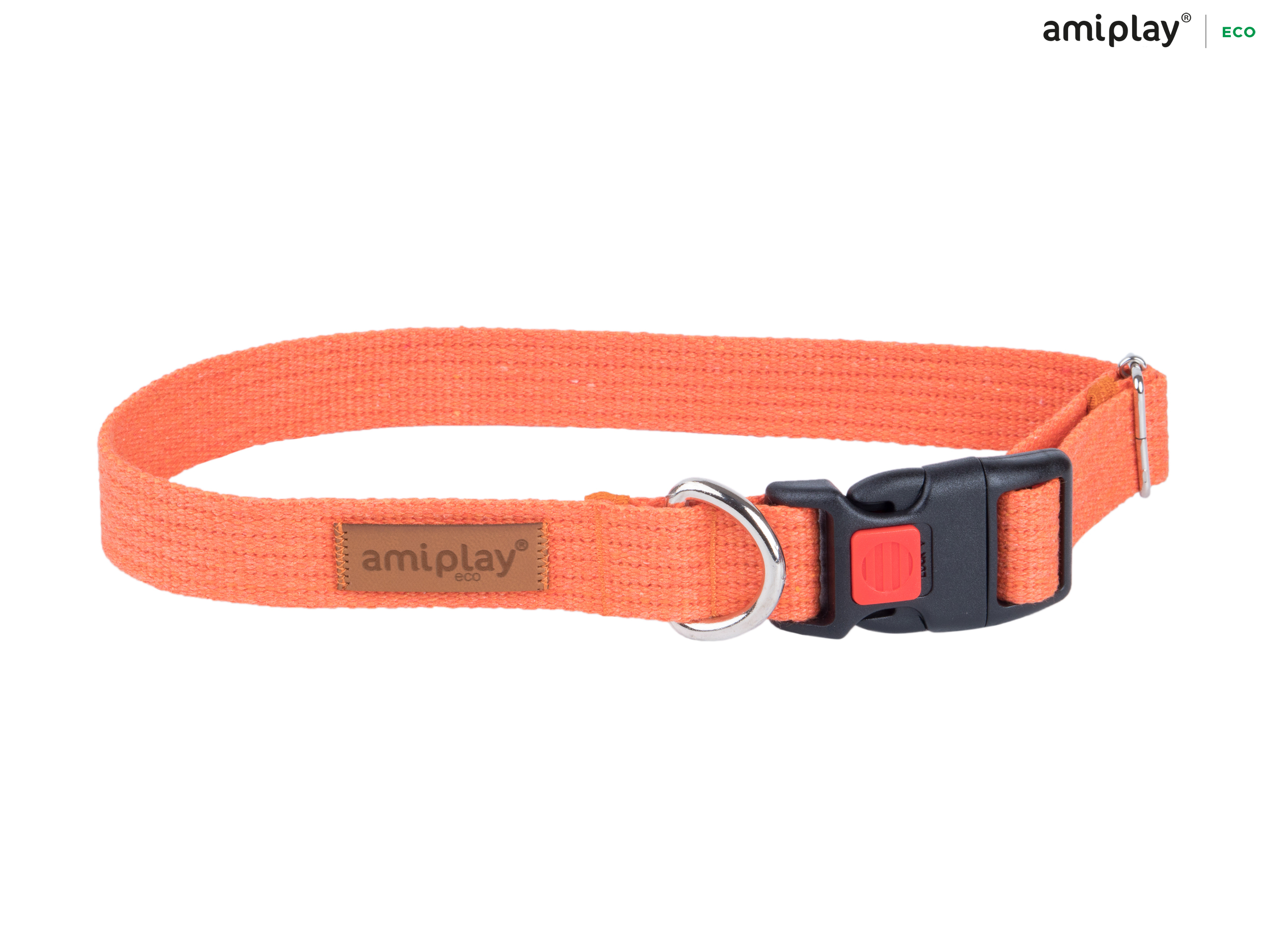 Adjustable Cotton Collar With Lock - Orange