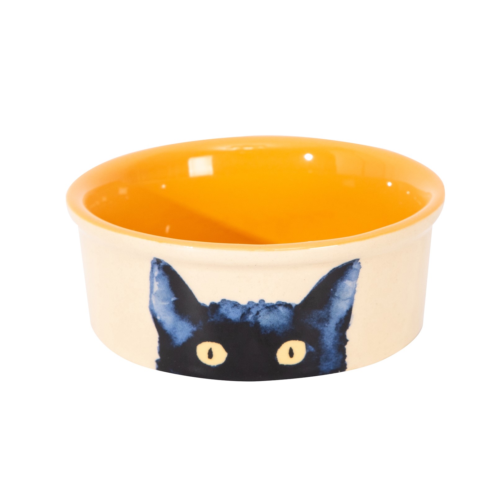 Black Cat Bowl - Yellow