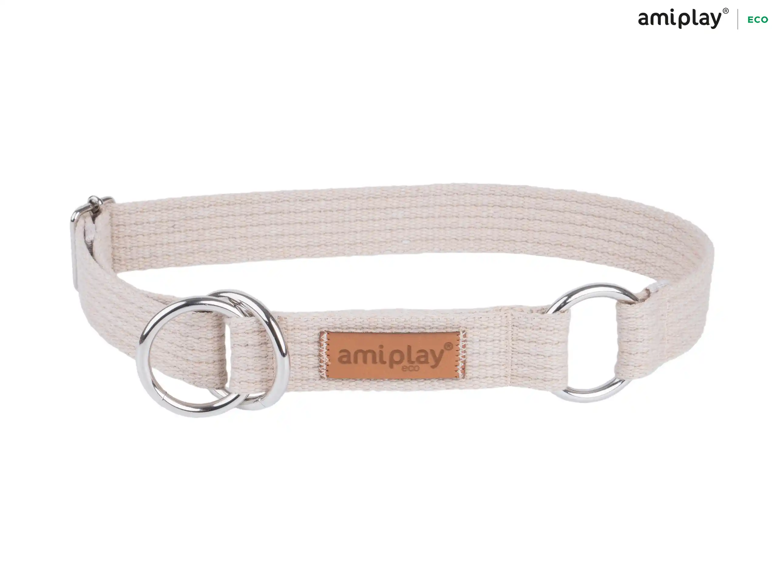 Half-Check Cotton Collar - Beige