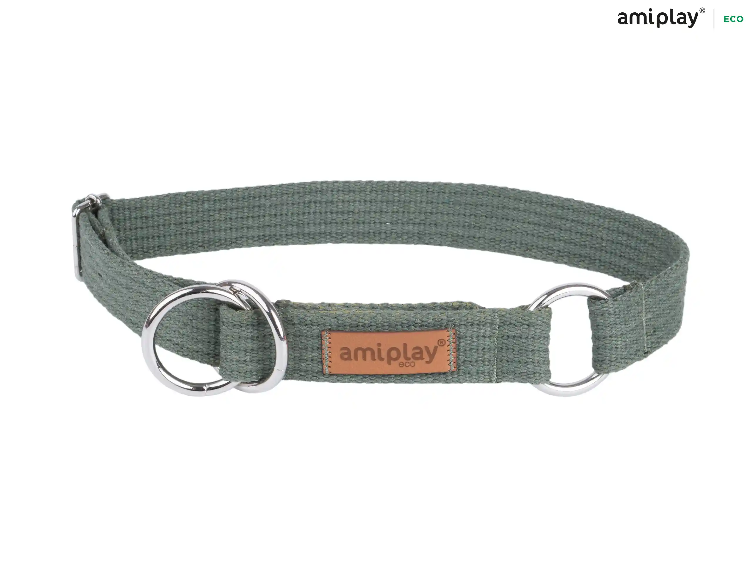 Half-Check Cotton Collar - Khaki