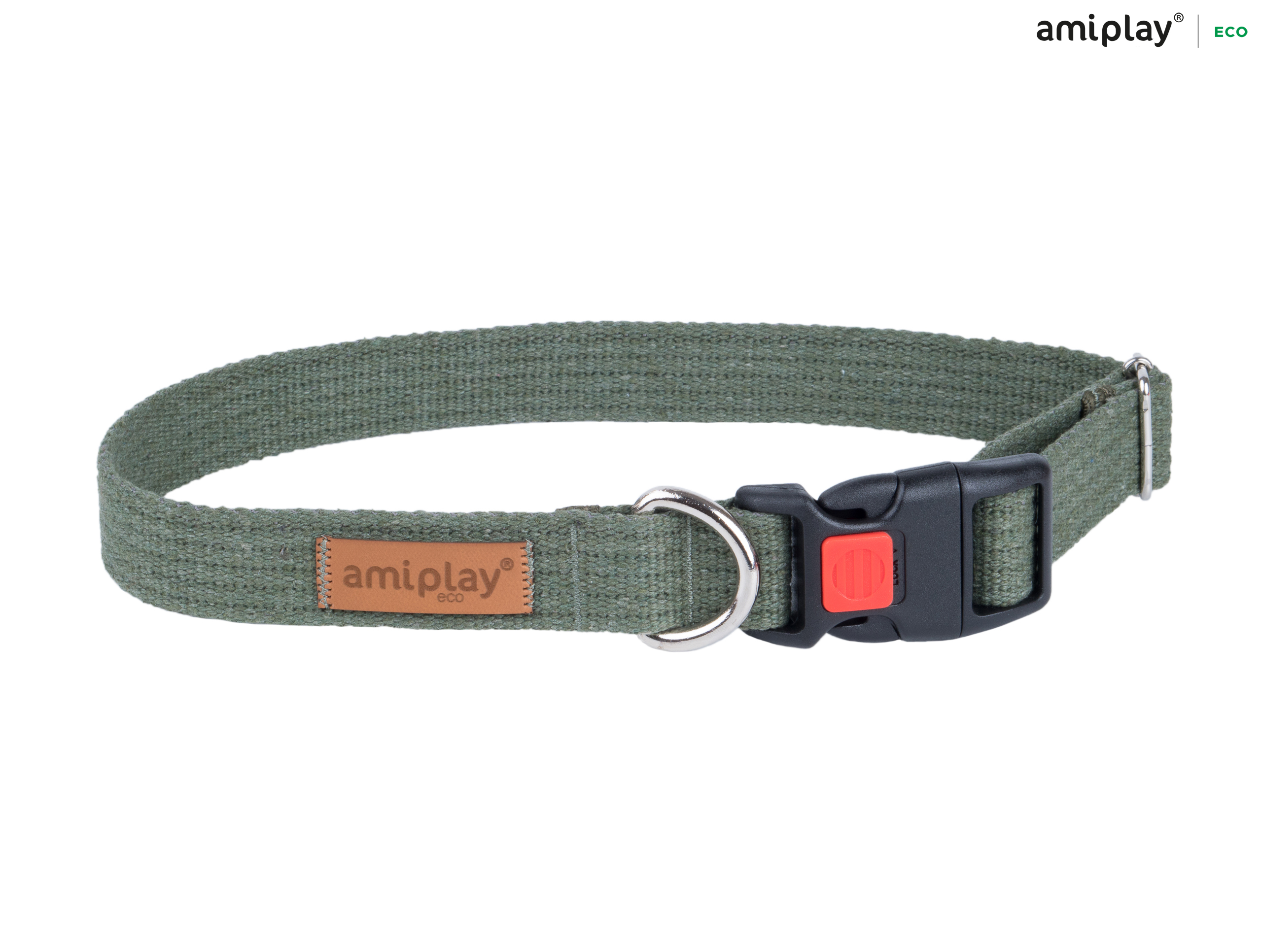 Adjustable Cotton Collar With Lock - Khaki