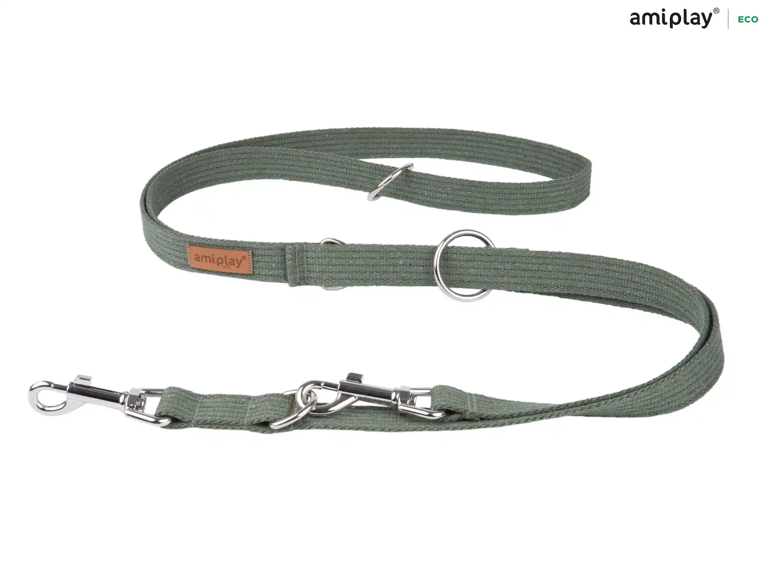 Adjustable Cotton Leash 6 in 1 - Khaki