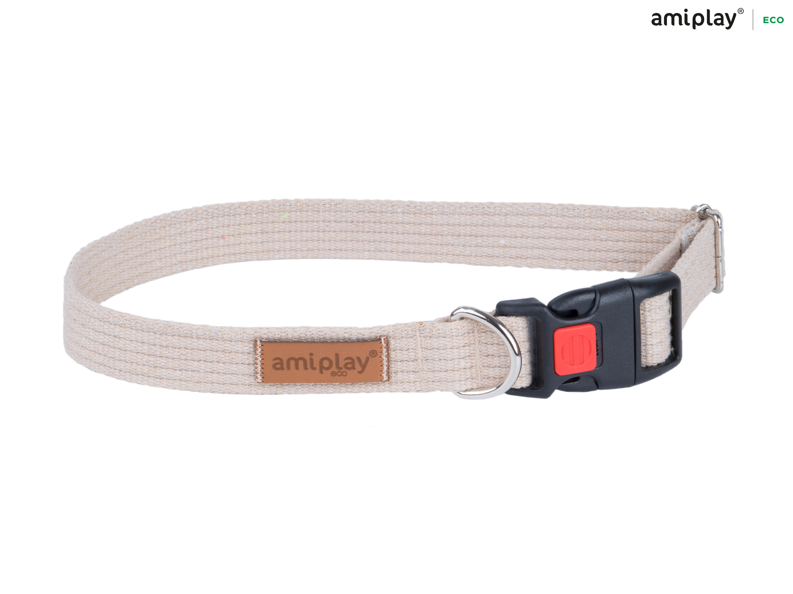 Adjustable Cotton Collar With Lock - Beige