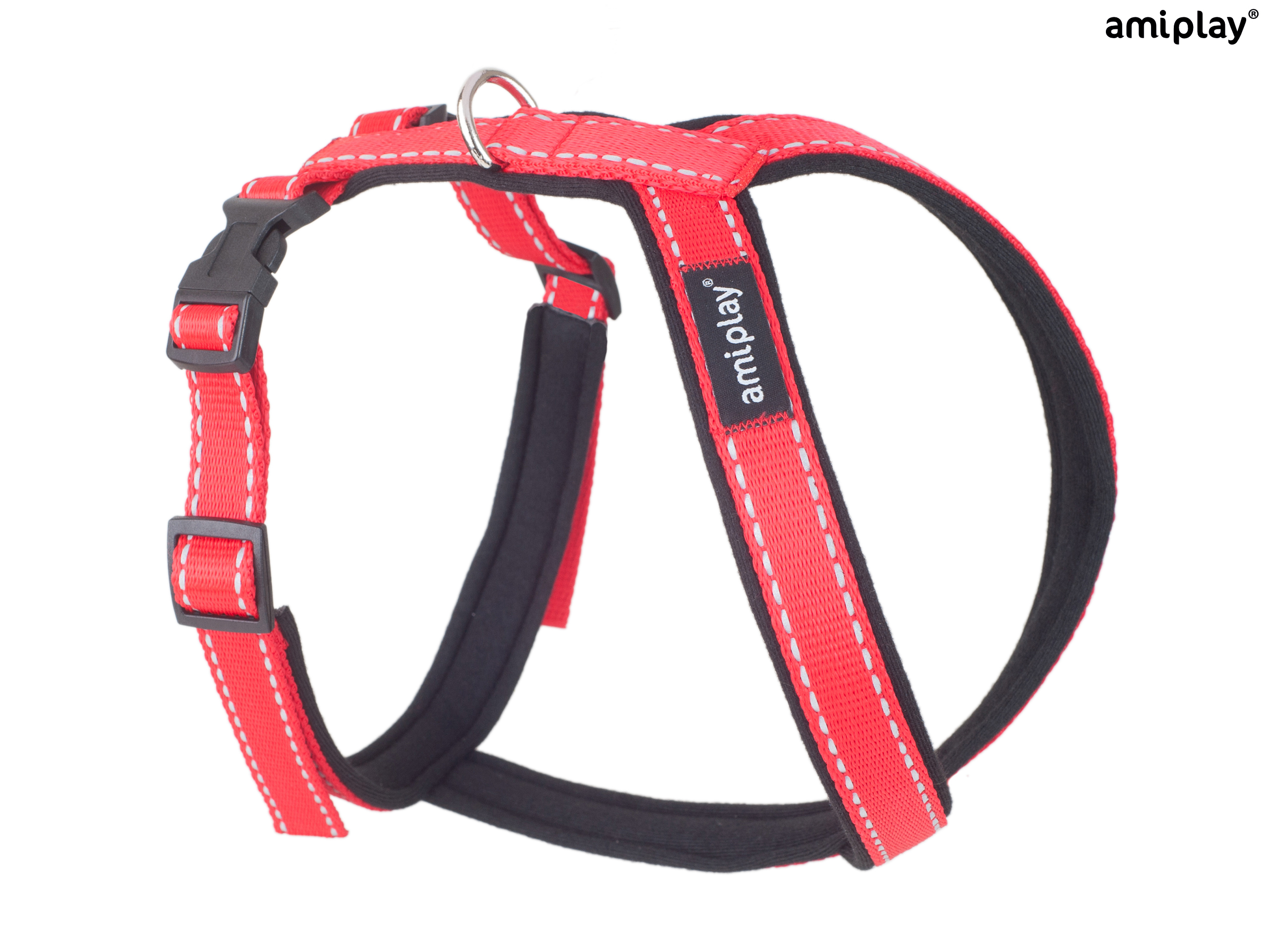 Grand-Soft Reflective Harness  - Red