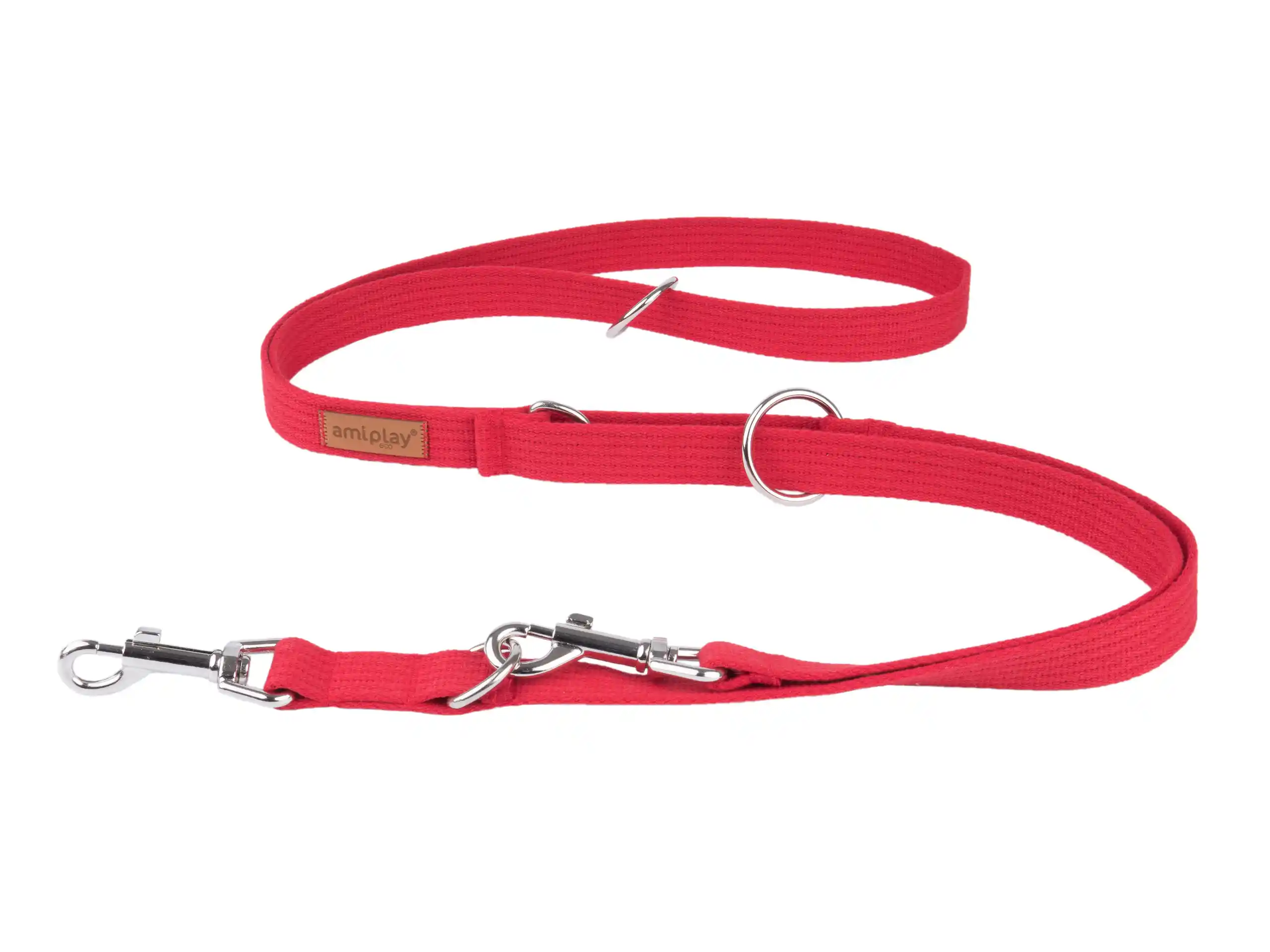 Adjustable Cotton Leash 6 in 1 - Red