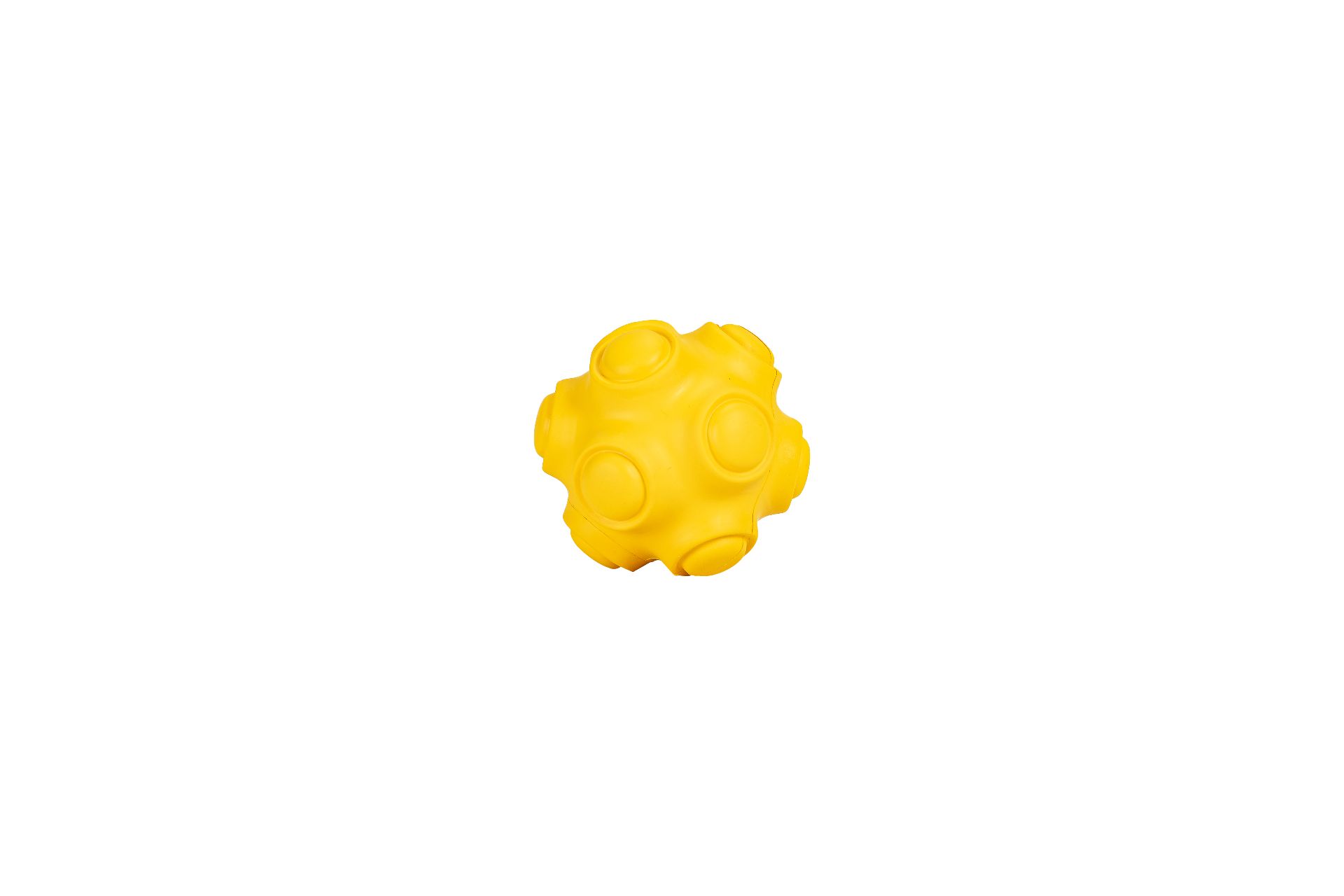 Rubber Ball Toy Rivet - Yellow - 7,8cm