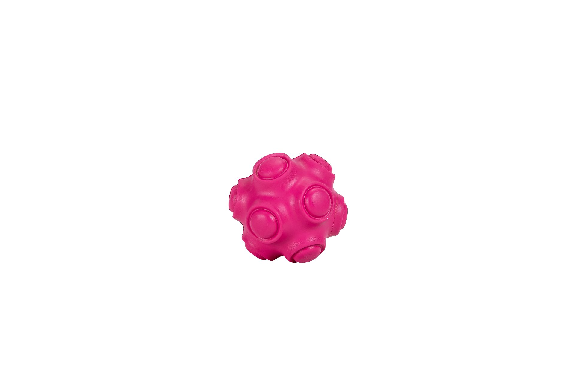 Rubber Ball Toy Rivet - Fuchsia - 7,8cm