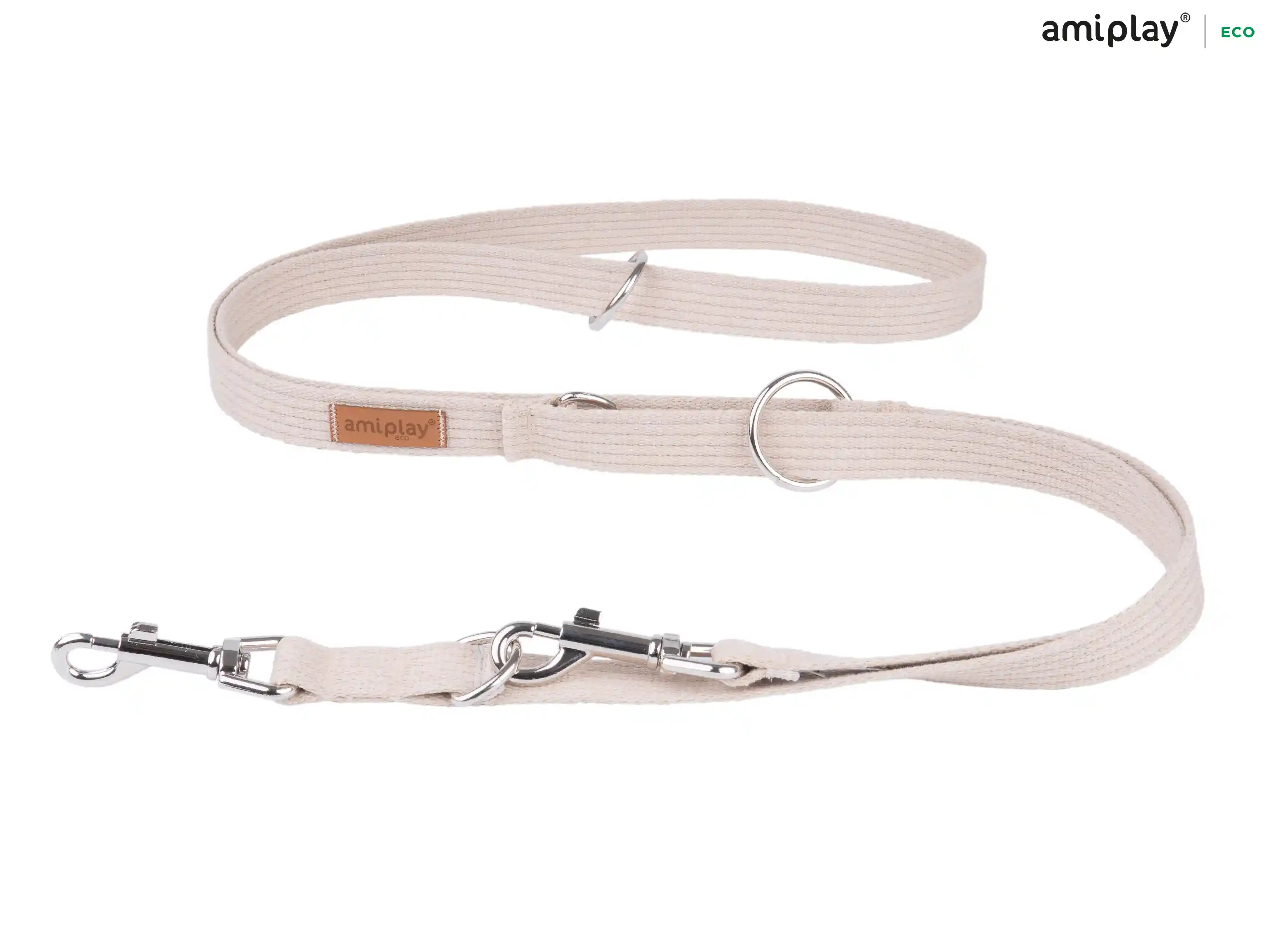 Adjustable Cotton Leash 6 in 1 - Beige