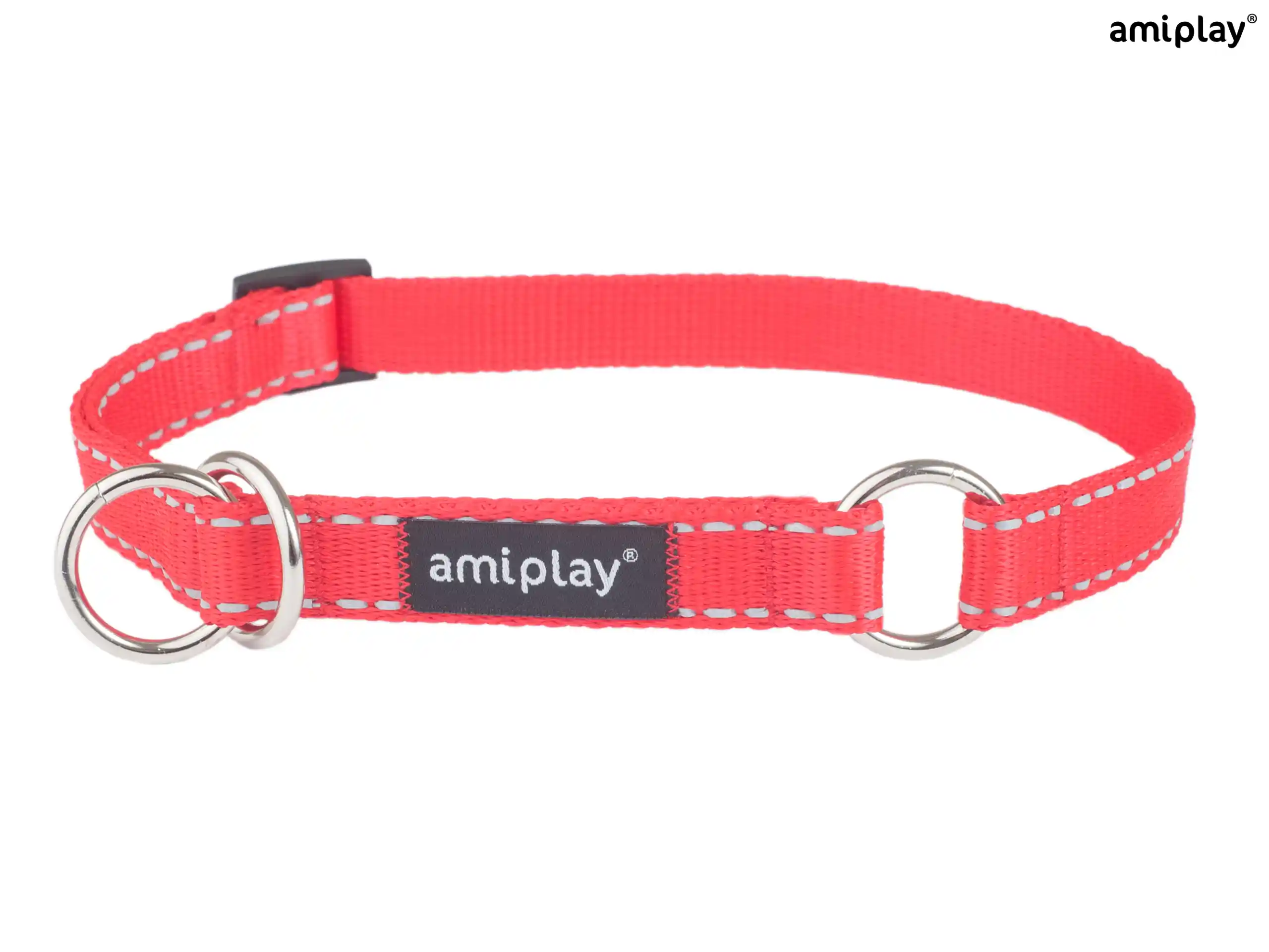 Half-Check Reflective Collar - Red
