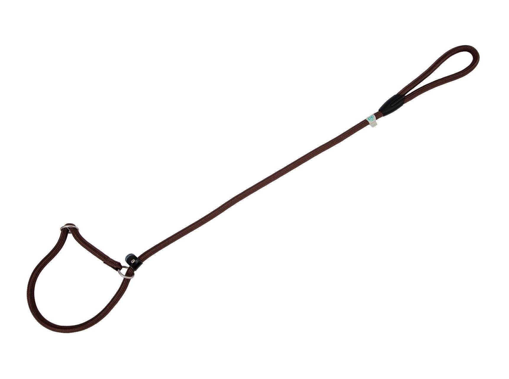 Nylon Round Collar-Leash - Brown
