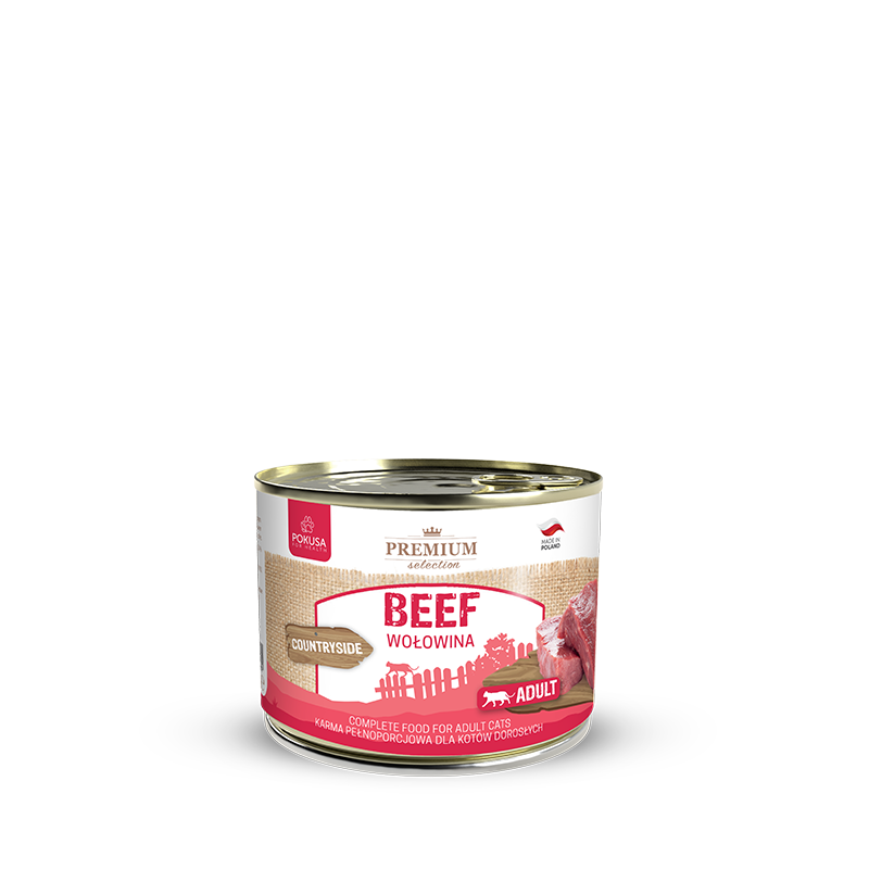 Karma mokra dla kotów Premium Selection Beef/Wołowina