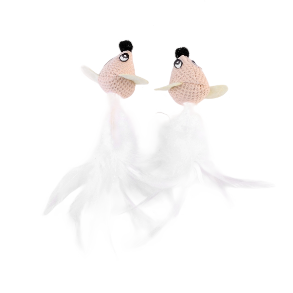 Two Mice With Feathers Set - 10x4cm